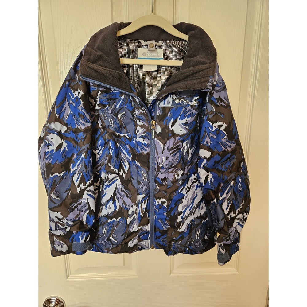 Columbia Youth Interchange Omni-Heat Tech Waterproof Camo Hooded Ski Jacket, S